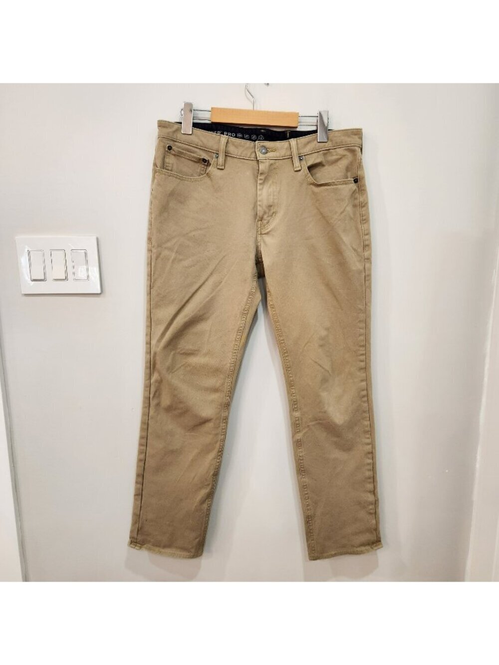 Levis Commuter Pro Cordura Reflective Pants Cycling Stretch 33x30 Mens Tan